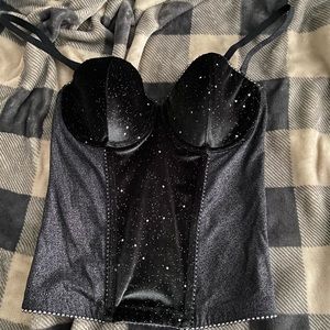 Black Victoria’s Secret Corset bra Top 34C new